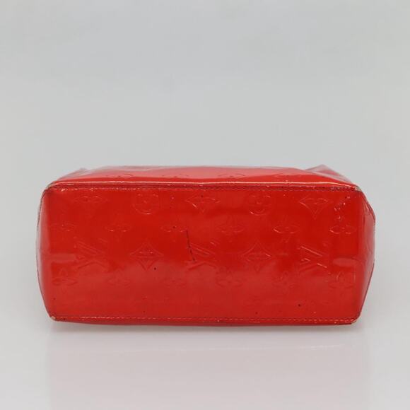 LOUIS VUITTON Monogram Vernis Reade PM Hand Bag Red Rouge M91088 - Picture 9 of 12